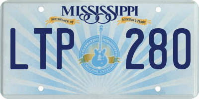 MS license plate LTP280