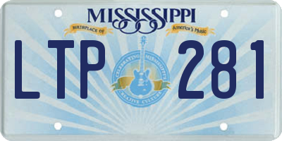 MS license plate LTP281
