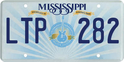 MS license plate LTP282
