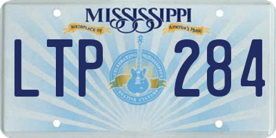 MS license plate LTP284