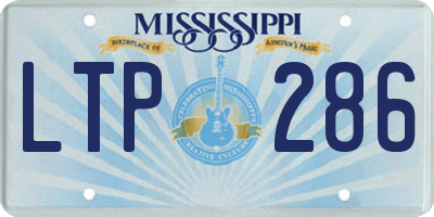 MS license plate LTP286