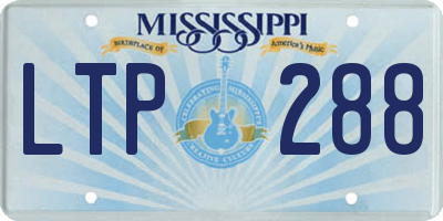 MS license plate LTP288