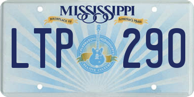MS license plate LTP290