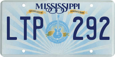MS license plate LTP292