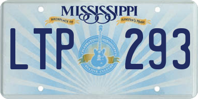 MS license plate LTP293