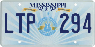 MS license plate LTP294
