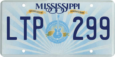 MS license plate LTP299