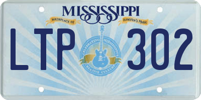 MS license plate LTP302
