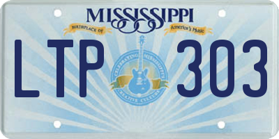 MS license plate LTP303
