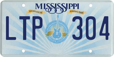MS license plate LTP304