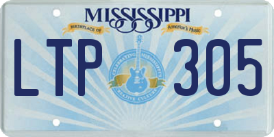 MS license plate LTP305