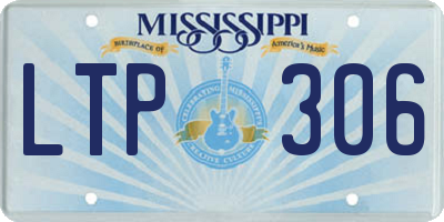 MS license plate LTP306
