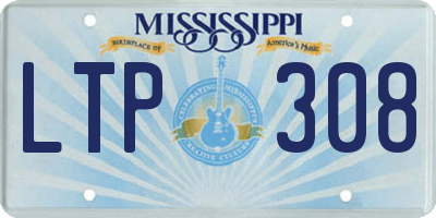 MS license plate LTP308