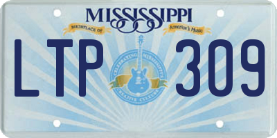 MS license plate LTP309