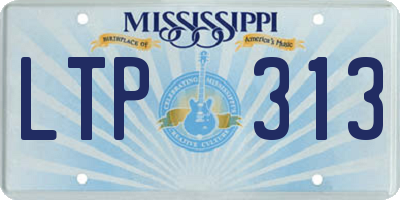 MS license plate LTP313