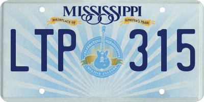 MS license plate LTP315