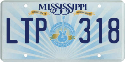 MS license plate LTP318