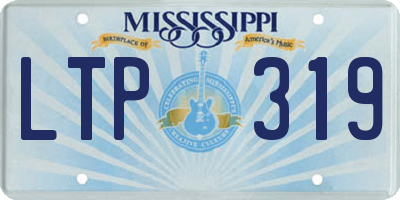 MS license plate LTP319