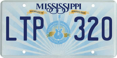 MS license plate LTP320