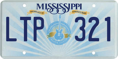 MS license plate LTP321