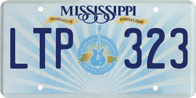 MS license plate LTP323