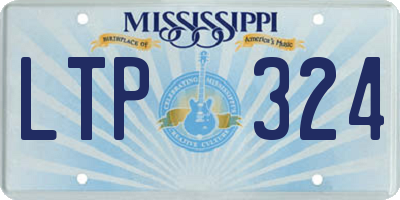 MS license plate LTP324