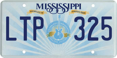 MS license plate LTP325