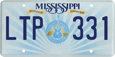 MS license plate LTP331