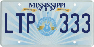 MS license plate LTP333