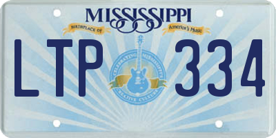 MS license plate LTP334