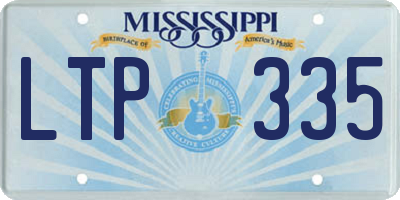 MS license plate LTP335