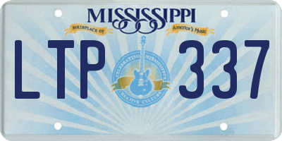 MS license plate LTP337