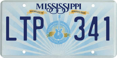 MS license plate LTP341