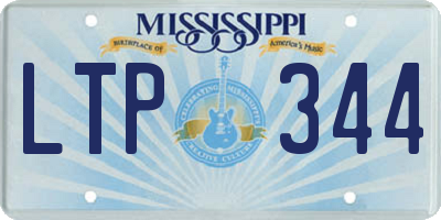 MS license plate LTP344