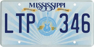 MS license plate LTP346