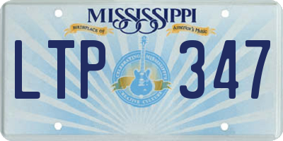 MS license plate LTP347