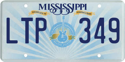 MS license plate LTP349