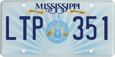 MS license plate LTP351