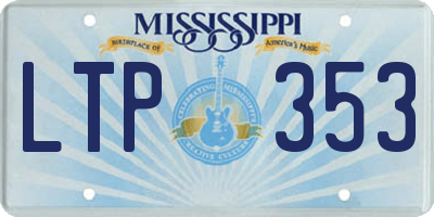 MS license plate LTP353