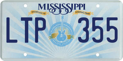 MS license plate LTP355