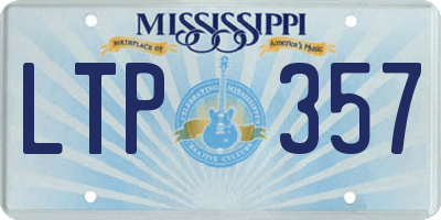 MS license plate LTP357