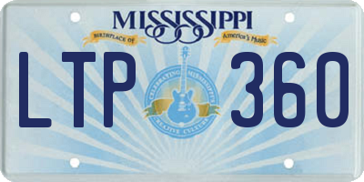 MS license plate LTP360