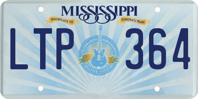 MS license plate LTP364