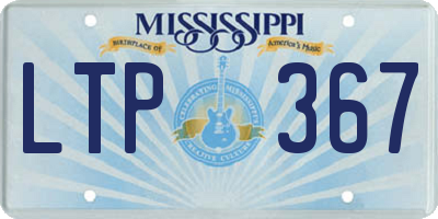 MS license plate LTP367