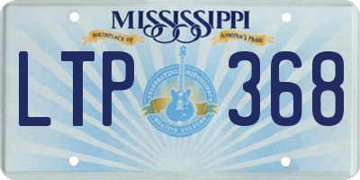 MS license plate LTP368