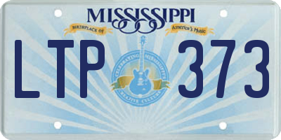 MS license plate LTP373