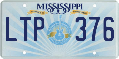 MS license plate LTP376
