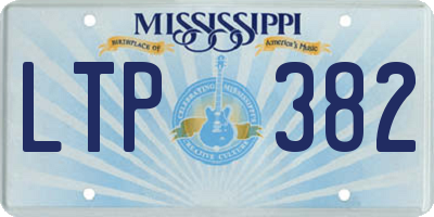 MS license plate LTP382