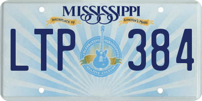 MS license plate LTP384