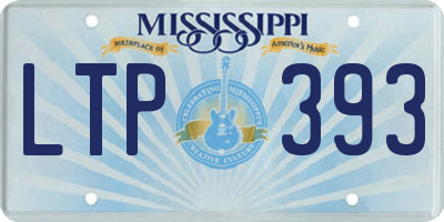 MS license plate LTP393